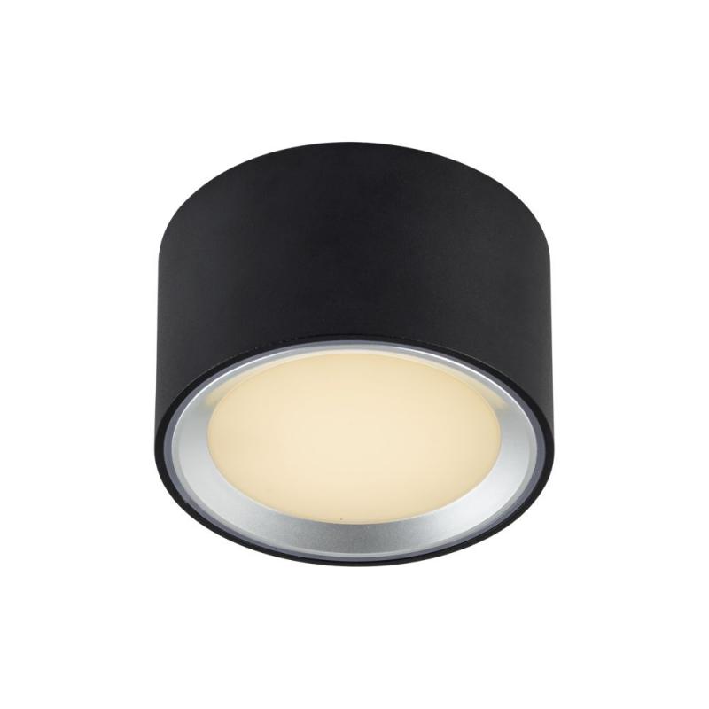 Moderner Nordlux Fallon Deckenstahler in stillvollem mattem schwarz mit warmweißer LED aus Edelstahl